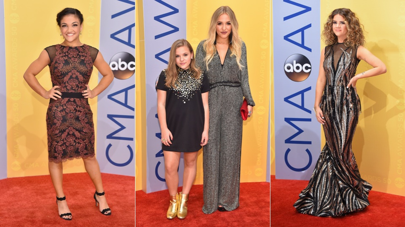 Illustration for article titled All the Country Royalty Wore Leather and Lace on the 50th Annual CMAs Red Carpet